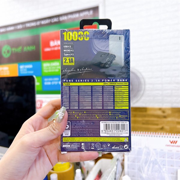 Sạc pin dự phòng REMAX RPP 255 10000 mAh hàng cao cấp bảo hành 1 đổi 1