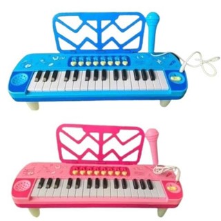 Đồ chơi đàn piano có nhạc và micro giúp bé học hát vui vẻ