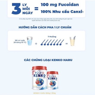 [Mới nhất]Combo 6 lon sữa bột Kenko Haru 350g