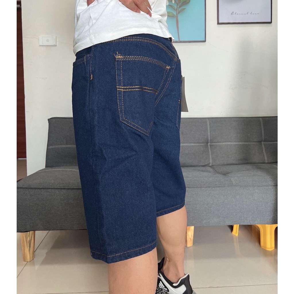 Quần short jean nam, quần đùi jean ống suông hàng đẹp không xù không phai khi giặt