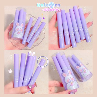 (T9/2025) Set 6 Son Lì Thỏ Tím Trà Sữa Magic Casa Nifty Rabbit Velvet Lip Glaze