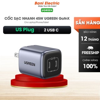 Củ sạc nhanh 45w ugr,een công nghệ gan-x 2 cổng type-c tiện lợi - sạc nhanh laptop/tablet/smartphone