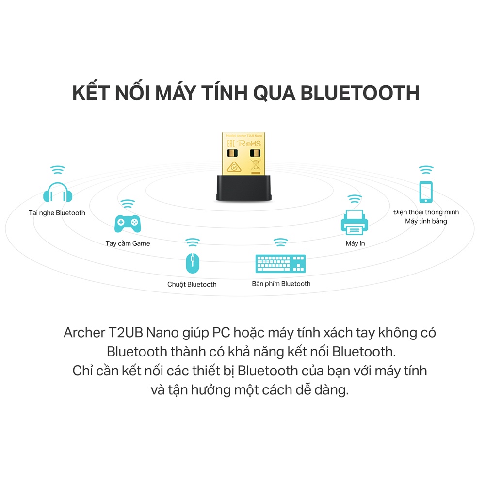 [Hỏa Tốc] Bộ Chuyển Đổi USB Wifi TP-Link Archer T2UB Nano Bluetooth 4.2 Chuẩn AC 600Mbps