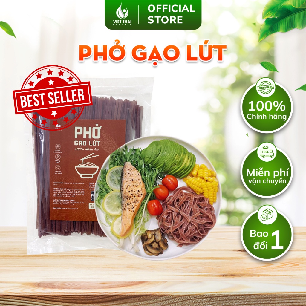 Phở Gạo Lứt 100% Hữu Cơ Giảm Cân Ăn Kiêng Thực Dưỡng Eat Clean Siêu Ngon