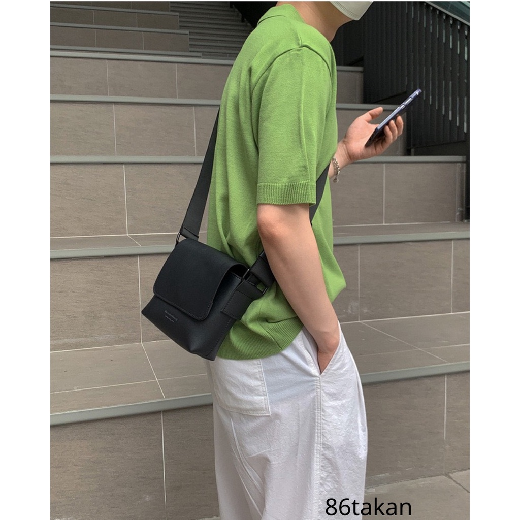 Túi messenger nam đeo chéo da pu cao cấp chống nước ngăn chứa lớn thời trang unisex trẻ trung năng động TK18