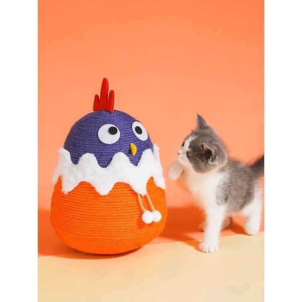 Cào móng hình trụ hoạ tiệt gà con cho mèo dễ thương