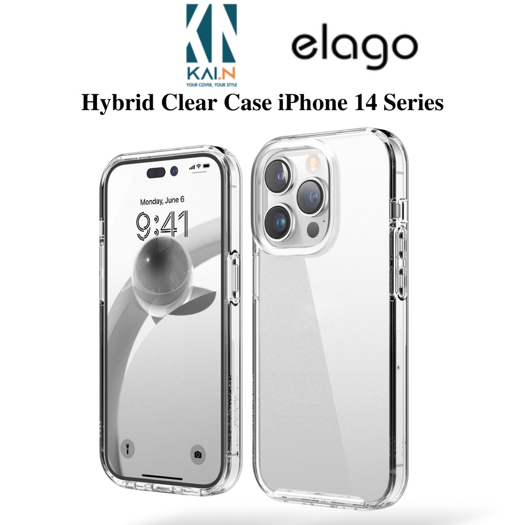Ốp Lưng Case Dành Cho iPhone 14 Pro Max / iPhone 14 Pro, Elago Hybrid Clear Case - Hàng Chính Hãng