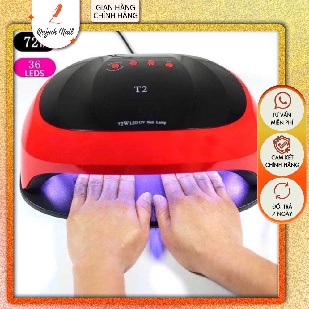 Máy hơ Gel T2 72W (BH3T) không gian rộng, có thể hơ cùng lúc 2 bàn tay, 2 bàn chân - QN01