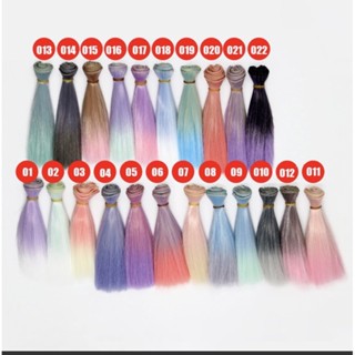  TDB- Tép tóc giả may tóc búp bê 15cm mix màu 