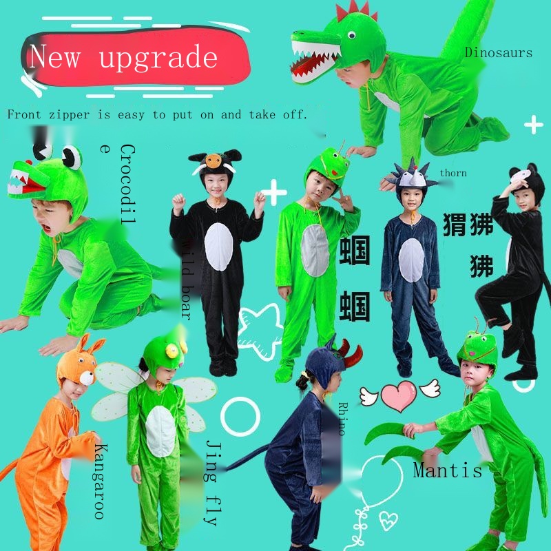 Trang Phục Hóa Trang Nhím Gai / Tê Giác / kangaroo / baboon Cho Trẻ Em Có Sẵn Kích Thước Người Lớn