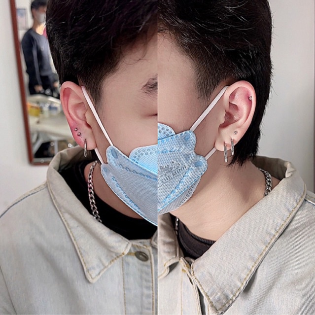 Bông Tai Dáng Tròn Trơn Thiết Kế Unisex Cá Tính Phù Hợp Với Cả Nam Nữ