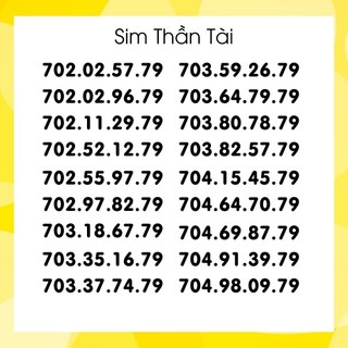 Sim Mobifone: Sim Thần Tài - Sim Tiêu Diêu - T29