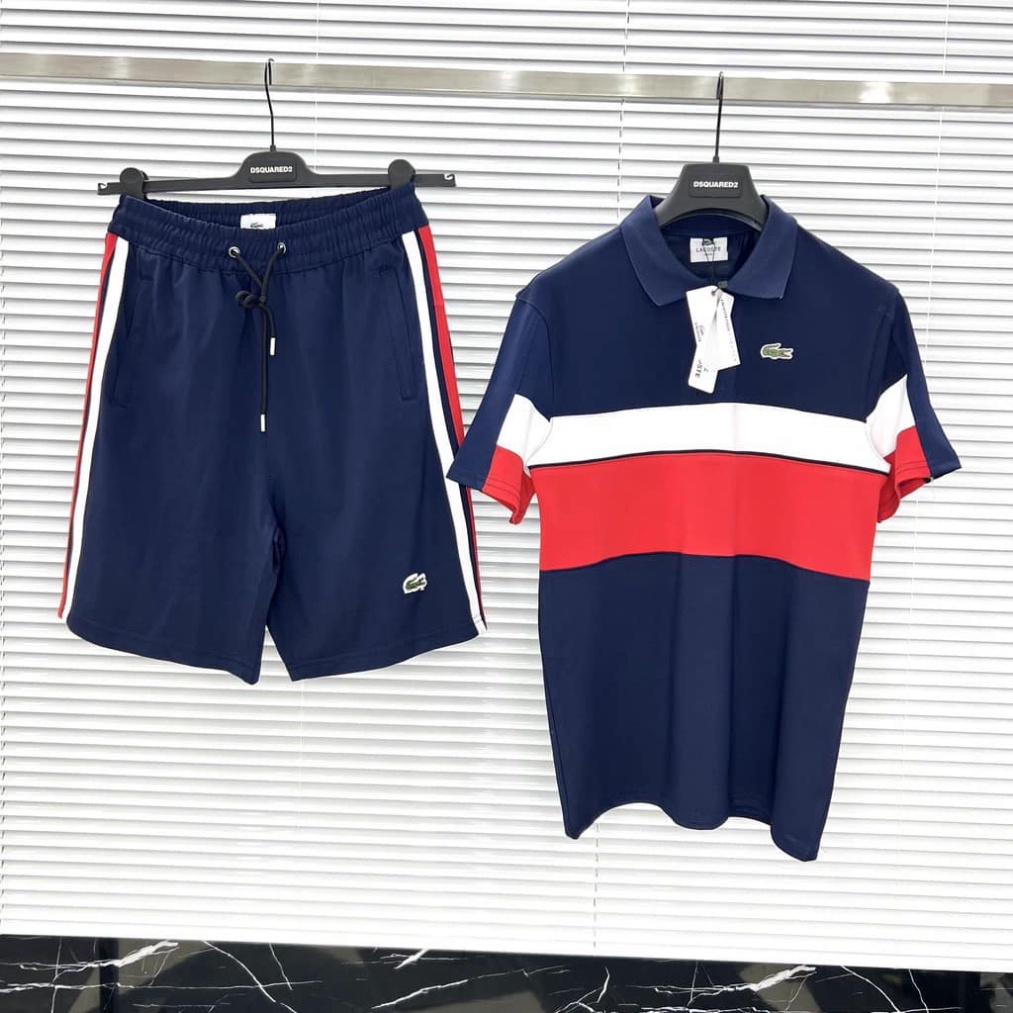 Bộ hè nam Gc GG mix viền siêu hot_Bộ quần áo cộc nam Gc GG viền vai #hot hit 2023