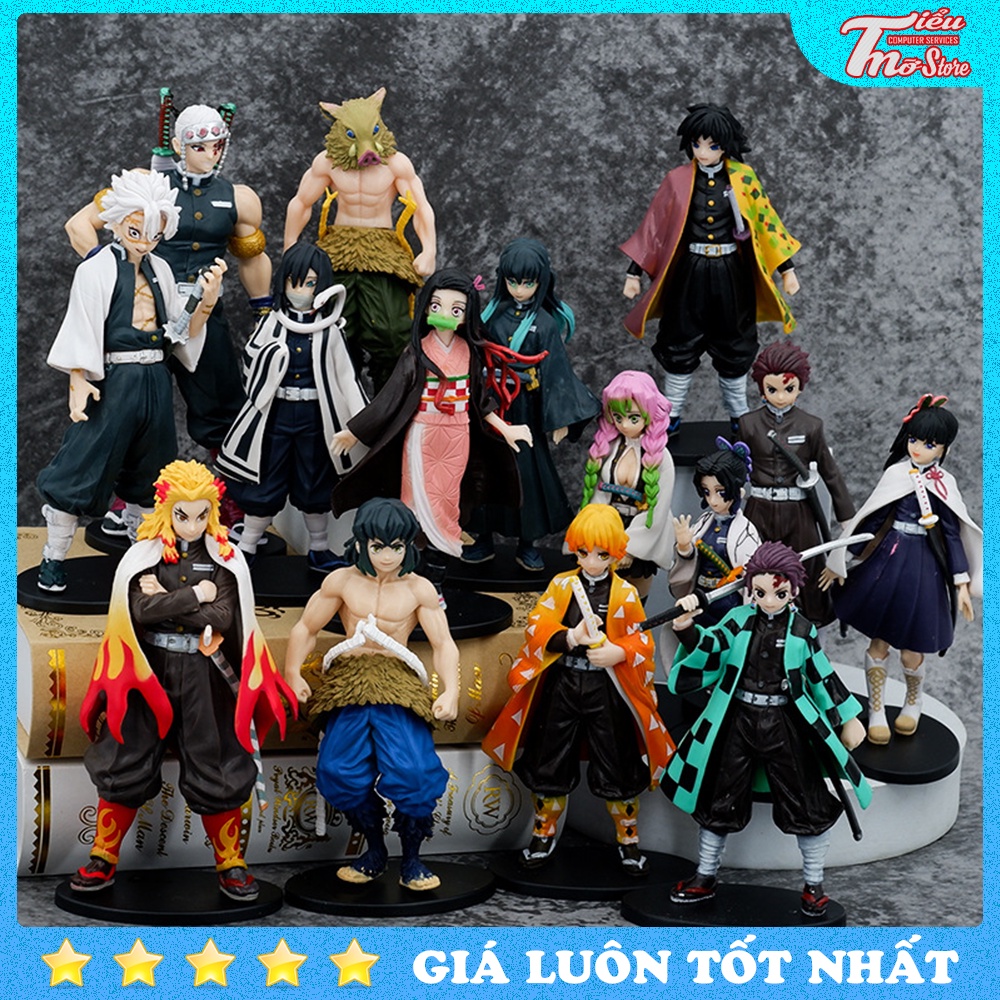 Mô hình Kimetsu No Yaiba figure Demon Slayer Tanjirou Nezuko Zenitsu Inosuke Giyuu Shinobu - figure 