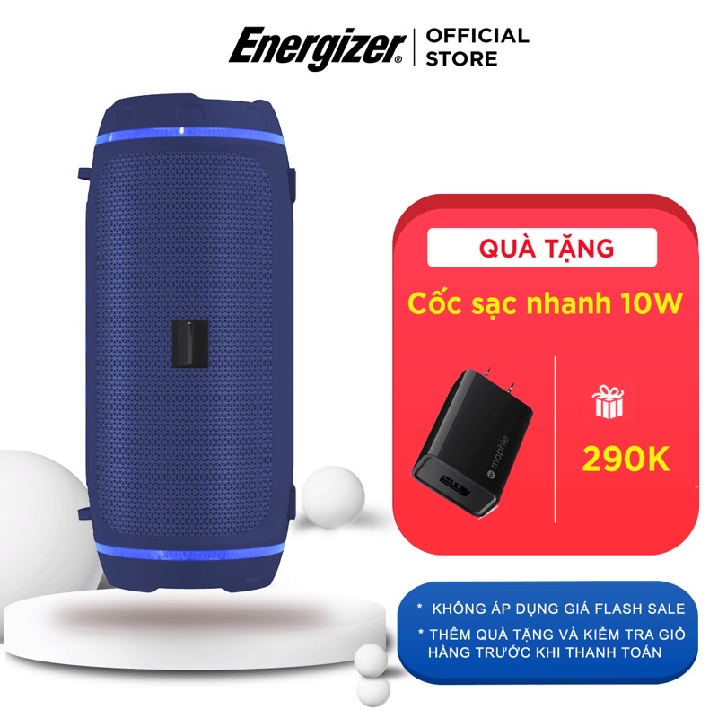 Loa Bluetooth Energizer BTS102 - 10W, bluetooth V5.0 - Hàng Chính Hãng, Bảo Hành 2 Năm 1 Đổi 1