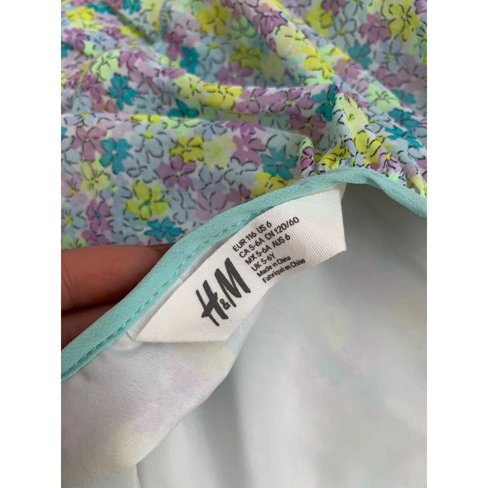 Váy dây hoa xanh cho bé gái VHM016