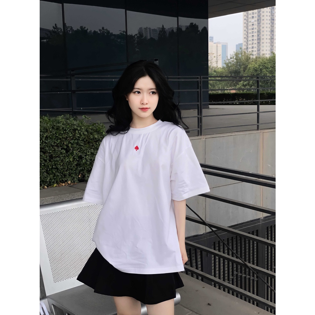 Áo thun nữ logo RED/ WHITE/BLACK  form rộng | JUDITH Tee | Secodee