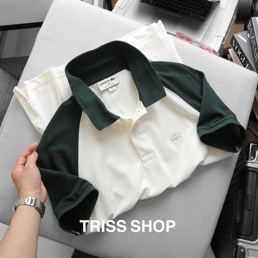 Áo Polo nam Lacoste Logo Cá Cùng Màu 11 chất liệu cotton cao cấp form slim