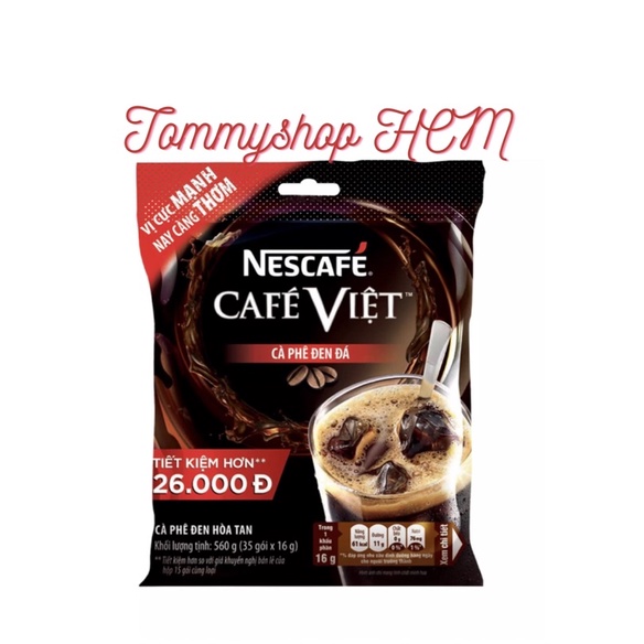 Cà phê hòa tan Nescafe cafe Việt - Cà phê đen đá (35 gói x 16g )