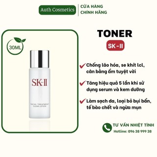 Nước hoa hồng Skii Sk2 Skll LOTION 30ml Toner skii không cồn làm sạch da giúp phục hồi cấp ẩm thu nhỏ lỗ chân lông