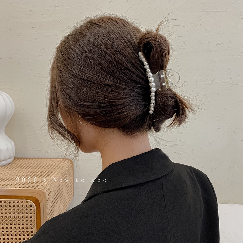 Kẹp tóc nữ đính hạt ngọc phong cách Hàn Quốc thời trang K13