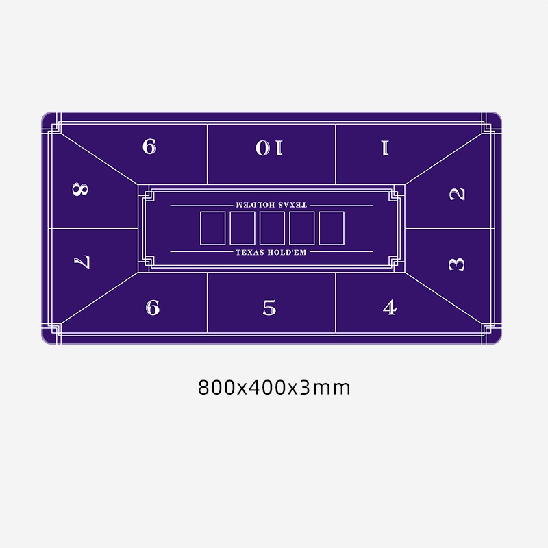 Thảm Poker Cao Su Mặt Nỉ Chuyên Dụng Texas Hold’em Dày 2mm Size 80x40cm