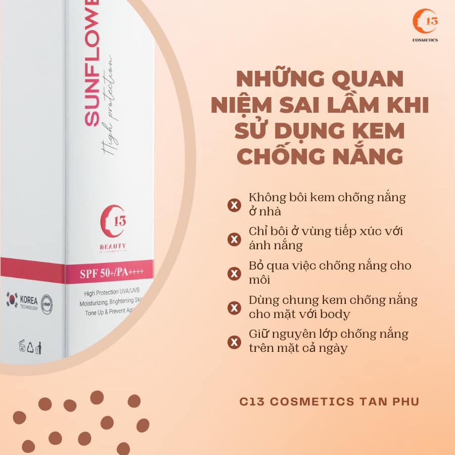 Kem Chống Nắng Dưỡng Ẩm Nâng Tone Sunflower High Protection 30g C13 Cosmetics Thu Trang - Tân Phú