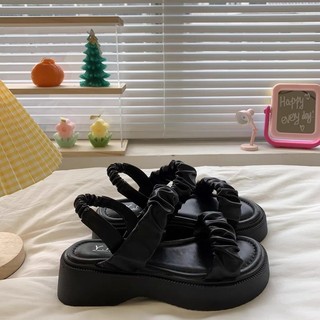 (CÓ SẴN) Sandals quai nhún bèo tiểu thư