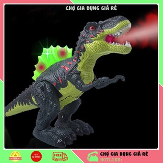 Đồ chơi trẻ em khủng long robot phun lửa phun khói - tiếng kêu khủng long kết hợp hiệu ứng ánh sáng như thật