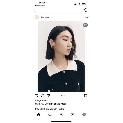 Đầm len order ther by vu sz M