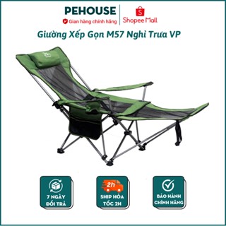 Ghế dã ngoại gấp gọn PeHouse siêu nhẹ, ngả ghế 135 độ, có tựa tay và tựa chân, ngăn để cốc bên tựa tay - M50357