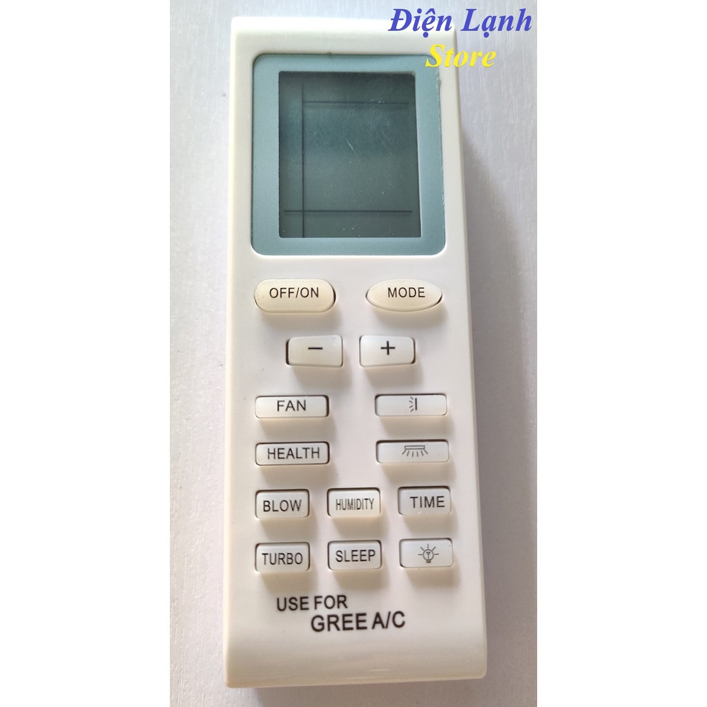 Remote máy lạnh Gree 2 chiều. (Tặng kèm cặp pin).