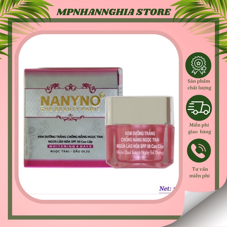 Kem Dưỡng Trắng Chống Nắng N.Gọc Trai, Ngừa Lão Hóa SPF 50 Cao Cấp NANYNO