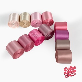 5 mét - Ruy băng satin 2 mặt mịn mướt, Màu Hồng