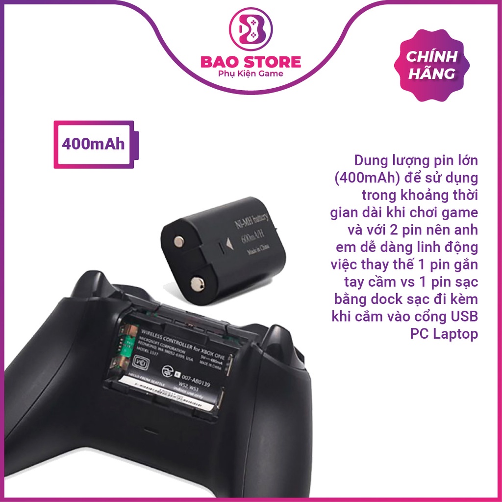 Pin sạc cho Tay Cầm Xbox One, Xbox One S, Xbox Series X, pin sạc xbox chính hãng Xbox