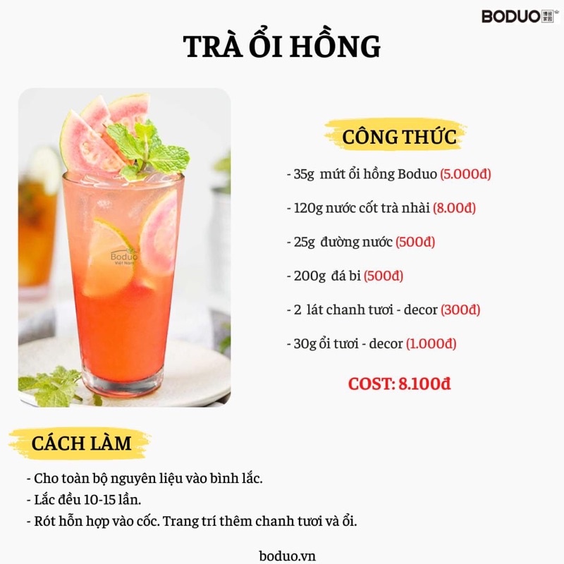 Mứt Ôỉ Hồng Boduo hộp 1kg