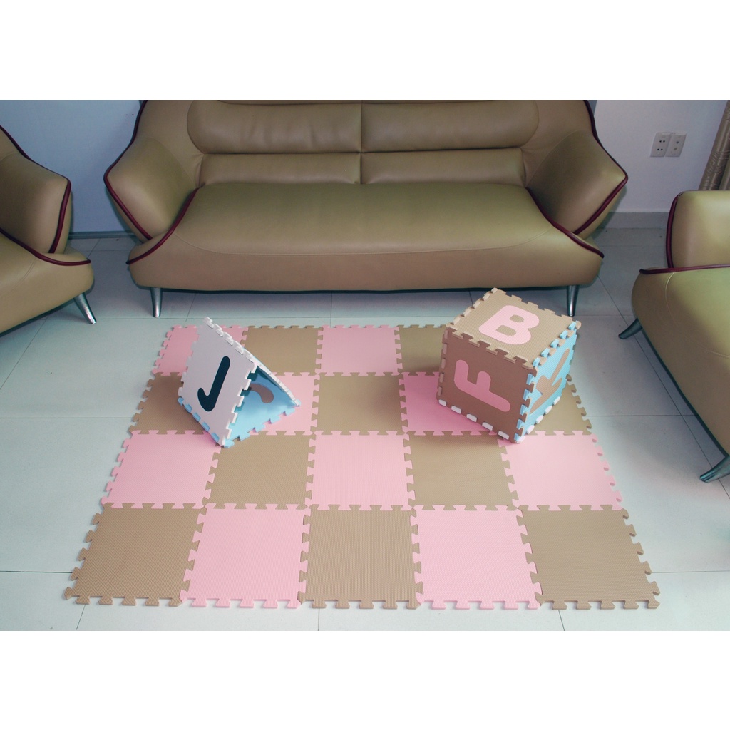 Children Kids Baby Smile Puzzle Play Mat_Mono Color 10pcs