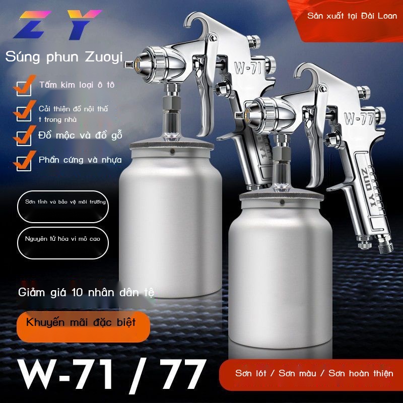 Nhật Bản Zuoyi W-71 Xịt Đồ Nội Thất Ô Tô Keo Sơn Phủ Ngoài Cao Nguyên Tử Hóa Nồi Bằng Khí Nén Súng Phun