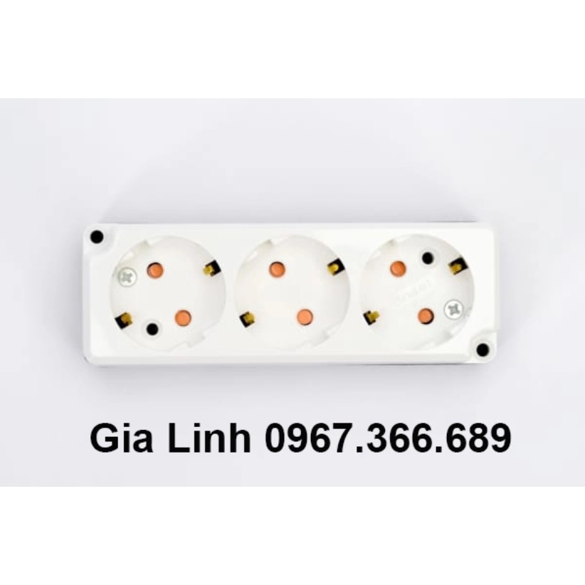 Ổ cắm điện Hàn Quốc Dosel 3 ổ liền có tiếp địa