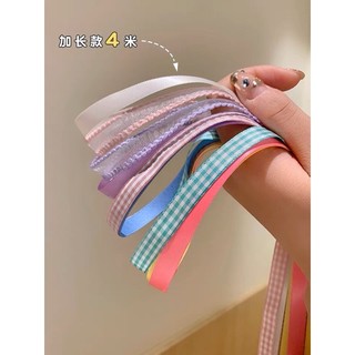 Dây cột tóc phối nơ dài, phụ kiện tóc phong cách hàn quốc