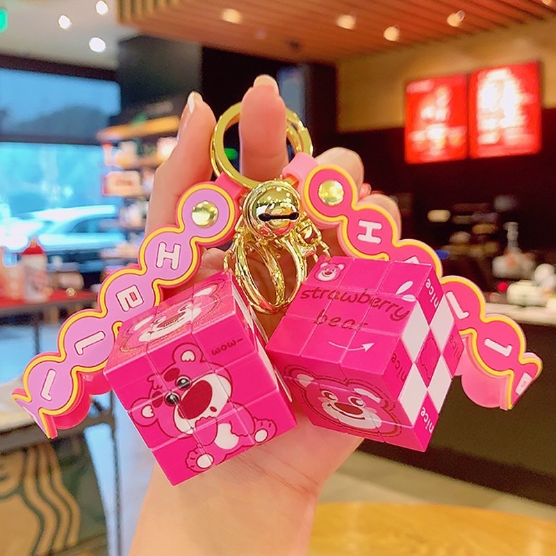 Móc Khoá Gấu Dâu Lotso Bear Bông 12cm Siêu Cute