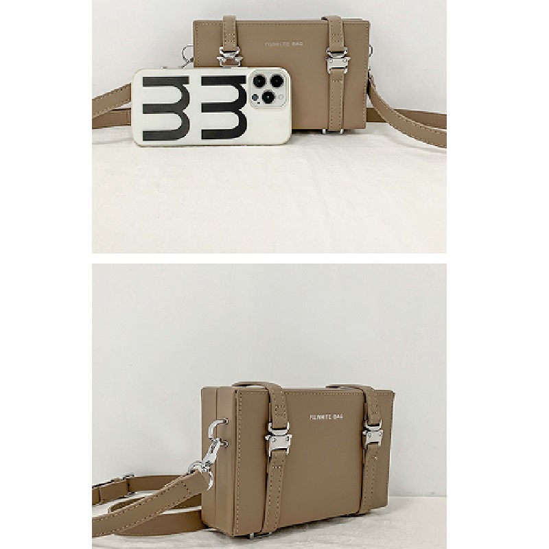 Túi đeo chéo nam nữ mini phong cách Hàn Quốc, túi xách unisex dáng hộp da mẫu mới nhất 2023 Fillwhite 1021