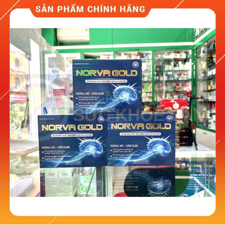 ✅ Hoạt Huyết Dưỡng Não NORVA GOLD - Hỗ Trợ Tăng Cường Tuần Hoàn Máu Não, Giảm Đau Mỏi Vay Gáy, Tê Bì