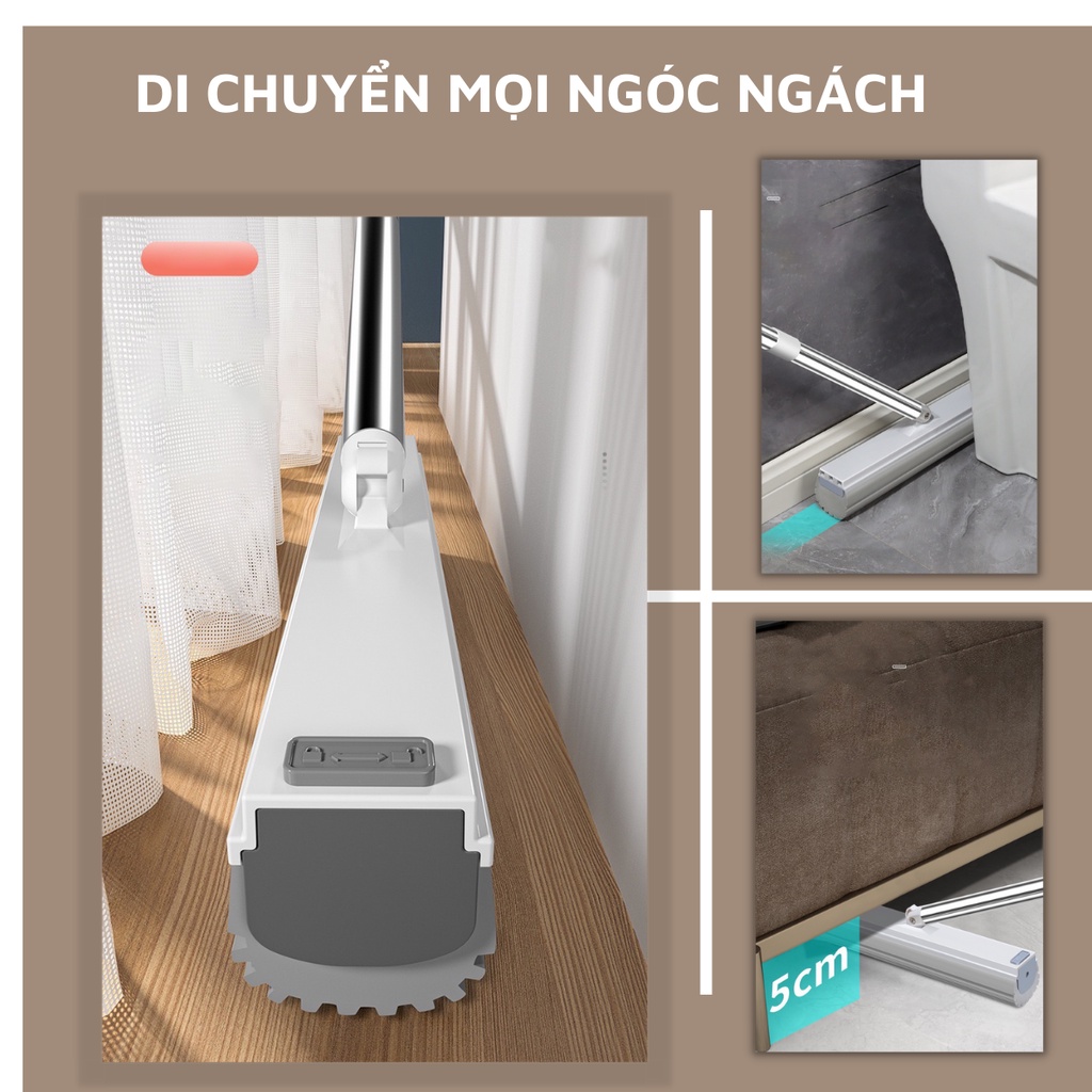 Cây Lau Nhà Thông Minh Tự Vắt 360 Độ NANOMAX Đầu Lau Bằng Xốp Cao Cấp PVA Siêu Thấm Hút Gọn Nhẹ Sạch Mọi Ngóc Ngách