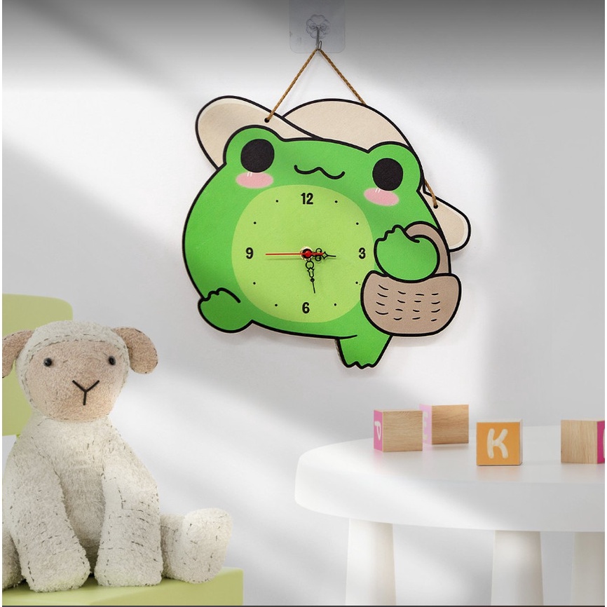 Đồng hồ decor ếch xinh độc lạ Thegioipuzzle