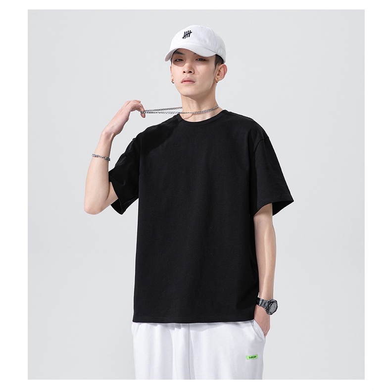 Áo thun trơn Unisex thương hiệu DOLARO chất liệu cotton cổ tròn basic