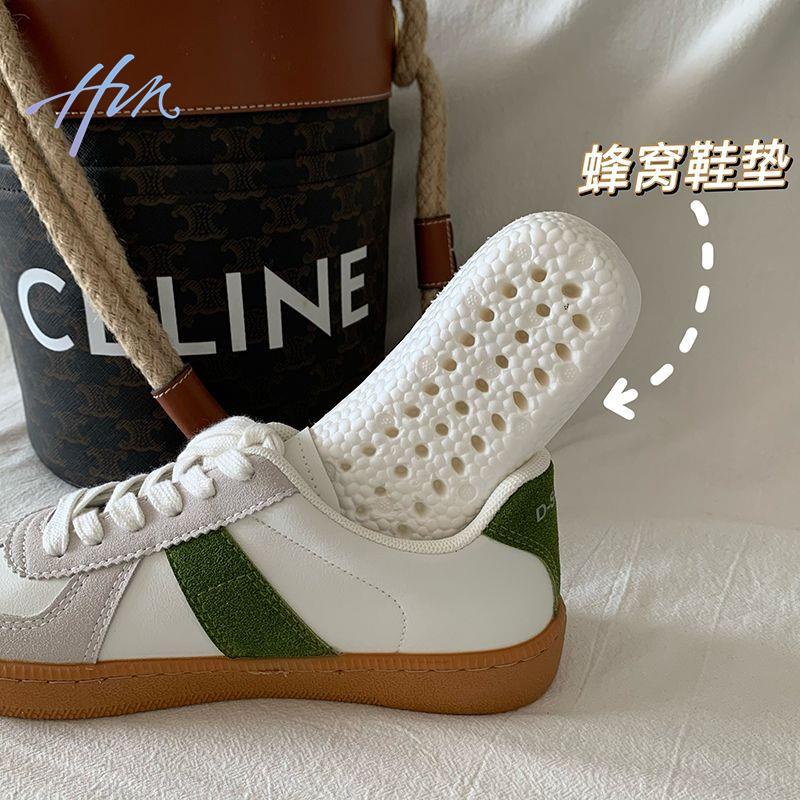 Giày Thể Thao Đế Bằng Màu Trắng Dễ Phối Đồ Thời Trang Phong Cách Hàn Quốc Cho Nữ