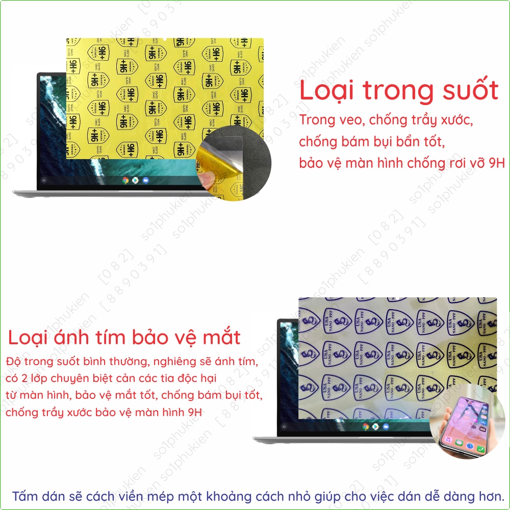 Dán màn hình cường lực laptop Acer Aspire 7 Gaming 15.6&quot; nano dẻo siêu mỏng trong suốt, nhám chống vân tay, bảo vệ mắt
