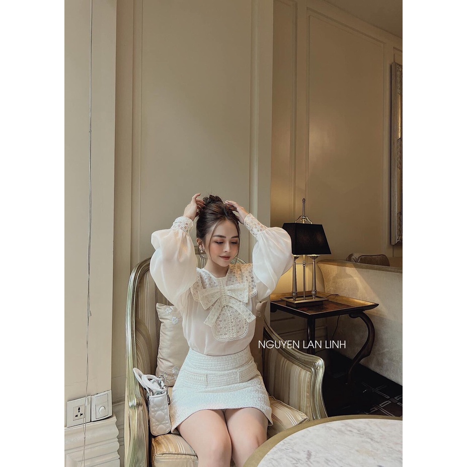 Áo Sơ Mi Nữ Thắt Nơ Hai Lớp Xịn Xò Áo Sơ Mi Kiểu Cổ Nơ Tiểu Thư Cá Tính 💖 Hàng Loại 1💖 - Áo sơ mi nữ kiểu Hàn Quốc bánh