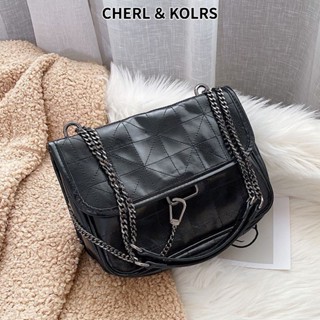  Ck Túi Xách Da PU Màu Đen Trơn Họa Tiết Hình Thoi Phong Cách retro Cho Nữ 